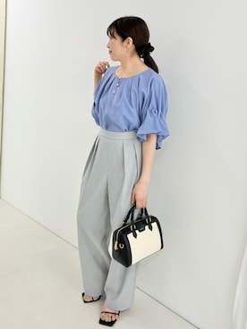 「MICO COULIER（ミコクリエ）のアイテム」を使った、fujitaさん（レディース・155cm）の春コーディネート