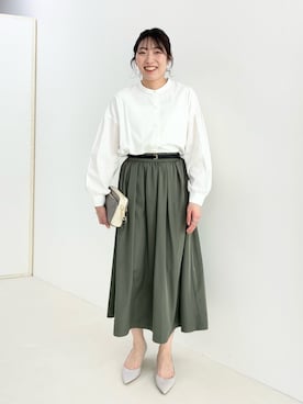 「MICO COULIER（ミコクリエ）のアイテム」を使った、fujitaさん（レディース・155cm）の春コーディネート