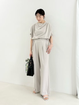 「MICO COULIER（ミコクリエ）のアイテム」を使った、fujitaさん（レディース・155cm）の春コーディネート