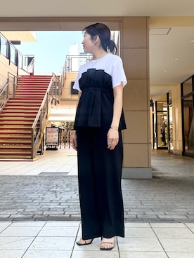 「MICO COULIER（ミコクリエ）のアイテム」を使った、fujitaさん（レディース・155cm）の春コーディネート