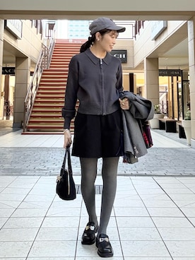 「アイテム（ストール/ショール）」を使った、fujitaさん（レディース・155cm）の秋コーディネート