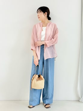 「MICO COULIER（ミコクリエ）のアイテム」を使った、fujitaさん（レディース・155cm）の春コーディネート
