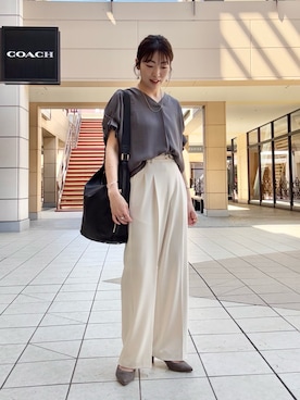 「アイテム（トップス）」を使った、fujitaさん（レディース・155cm）の夏コーディネート