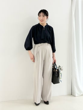 「MICO COULIER（ミコクリエ）のアイテム」を使った、fujitaさん（レディース・155cm）の春コーディネート