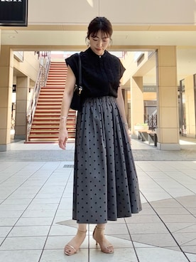 「アイテム（スカート）」を使った、fujitaさん（レディース・155cm）の夏コーディネート