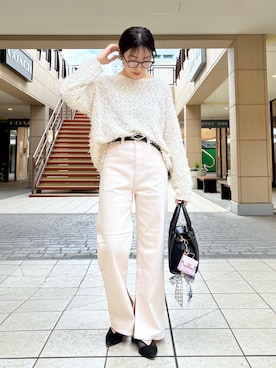 「Rie Miller（リエミラー）のアイテム」を使った、fujitaさん（レディース・155cm）の春コーディネート