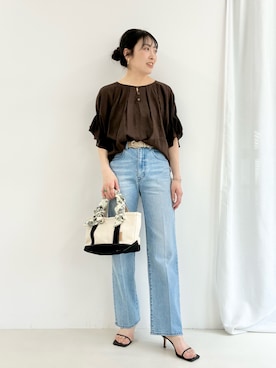 「grace grace （グラスグラス）のアイテム」を使った、fujitaさん（レディース・155cm）の夏コーディネート