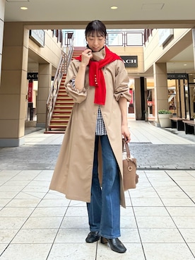 「MICO COULIER（ミコクリエ）のアイテム」を使った、fujitaさん（レディース・155cm）の秋コーディネート