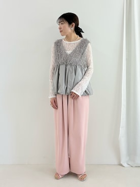 「MICO COULIER（ミコクリエ）のアイテム」を使った、fujitaさん（レディース・155cm）の春コーディネート