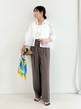 「MICO COULIER（ミコクリエ）のアイテム」を使った、fujitaさん（レディース・155cm）の春コーディネート