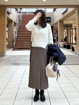 「アイテム（バッグ）」を使った、fujitaさん（レディース・155cm）の秋コーディネート