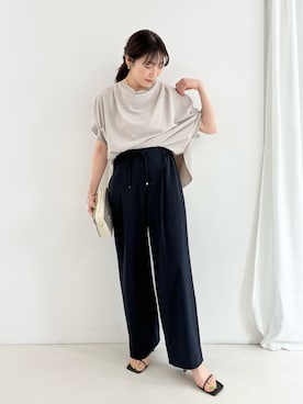 「MICO COULIER（ミコクリエ）のアイテム」を使った、fujitaさん（レディース・155cm）の春コーディネート