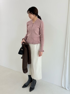 「クリスマス」｜「アイテム（アクセサリー）」を使った、fujitaさん（レディース・155cm）の冬コーディネート