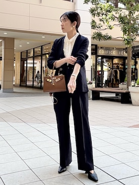 「MICO COULIER（ミコクリエ）のアイテム」を使った、fujitaさん（レディース・155cm）の春コーディネート