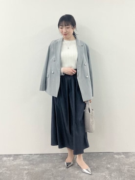 「NOLLEY'S LIGHT（ノーリーズライト）のアイテム（ジャケット/アウター）」を使った、fujitaさん（骨格ウェーブ・レディース・155cm）の春コーディネート