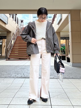 「Rie Miller（リエミラー）のアイテム」を使った、fujitaさん（レディース・155cm）の春コーディネート