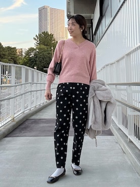 「アイテム（ムートンコート）」を使った、fujitaさん（レディース・155cm）の秋コーディネート