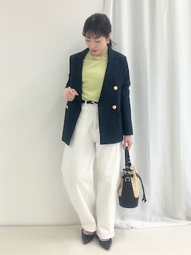「NOLLEY'S LIGHT（ノーリーズライト）のアイテム（ジャケット/アウター）」を使った、fujitaさん（骨格ウェーブ・レディース・155cm）の春コーディネート