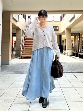 「MICO COULIER（ミコクリエ）のアイテム」を使った、fujitaさん（レディース・155cm）の秋コーディネート