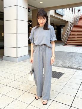 「NOLLEY’S（ノーリーズ）のアイテム」を使った、fujitaさん（レディース・155cm）の夏コーディネート