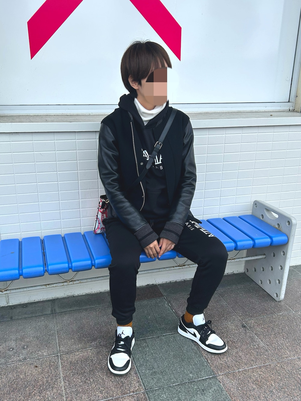 「ボーイッシュ」｜「NIKEのNIKE ナイキ W DUNK LOW ダンク LOW WDD1503 101WHT/BLK（スニーカー、ブラック系）」を使った、hapinessさん（レディース・162cm）の冬コーディネートの1枚目の写真