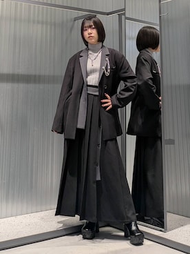 「アイテム（ブローチ/コサージュ）」を使った、natsuki_s2さん（レディース・153cm）の冬コーディネート