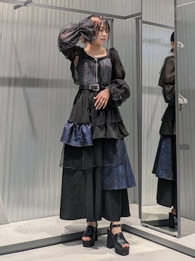 「アイテム（スカート、パープル系）」を使った、natsuki_s2さん（レディース・153cm）の夏コーディネート