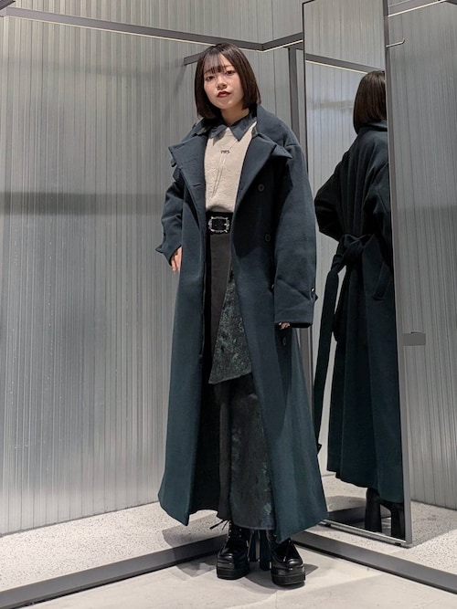 ウーリーテック2WAYスタンドロングコート(HARE)