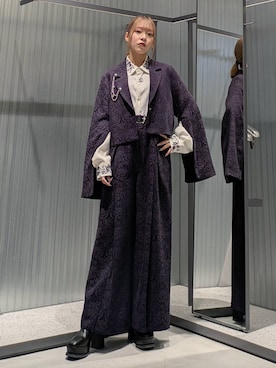 「アイテム（ブローチ/コサージュ）」を使った、natsuki_s2さん（レディース・153cm）の秋コーディネート