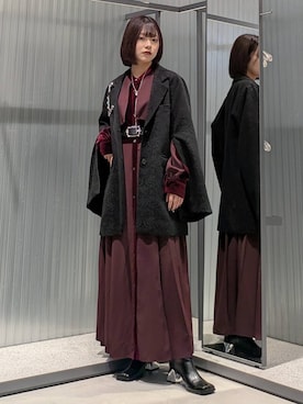「アイテム（ブローチ/コサージュ）」を使った、natsuki_s2さん（レディース・153cm）の秋コーディネート