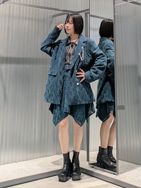 「アイテム（テーラードジャケット）」を使った、natsuki_s2さん（レディース・153cm・10代）の秋コーディネート