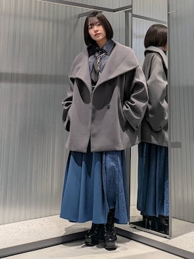 「デート/ロマンティック」｜「アイテム（ジャケット/アウター）」を使った、natsuki_s2さん（レディース・153cm）の冬コーディネート