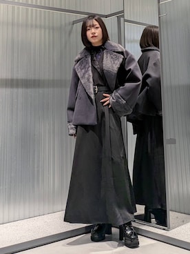 「アイテム（ピーコート）」を使った、natsuki_s2さん（レディース・153cm）の秋コーディネート