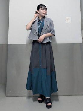「アイテム（ブローチ/コサージュ）」を使った、natsuki_s2さん（レディース・153cm）の夏コーディネート