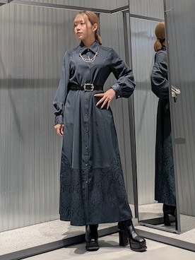 「アイテム（ブローチ/コサージュ）」を使った、natsuki_s2さん（レディース・153cm）の秋コーディネート