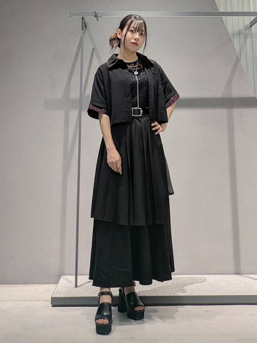 tシャツ 2WAYフラワーフロッキーＵネックＴ(HARE) レディース 2WAYフラワーフロッキーUネックT(HARE)（Tシャツ/カットソー