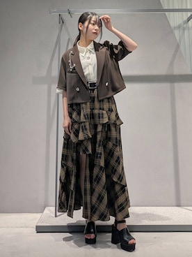 「アイテム（ブローチ/コサージュ）」を使った、natsuki_s2さん（レディース・153cm）の夏コーディネート