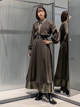 「アイテム（ブローチ/コサージュ）」を使った、natsuki_s2さん（レディース・153cm）の秋コーディネート