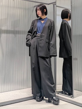 「アイテム（ノーカラージャケット）」を使った、natsuki_s2さん（レディース・153cm）の秋コーディネート