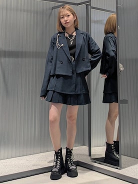 「HARE（ハレ）のデザインレースアップブーサン(HARE)（サンダル）」を使った、natsuki_s2さん（レディース・153cm・20代）の夏コーディネート