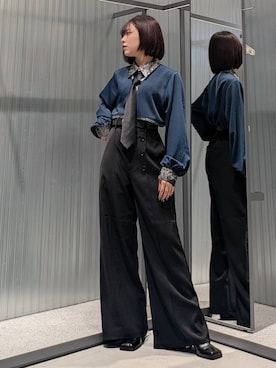 「アイテム（ネクタイ）」を使った、natsuki_s2さん（レディース・153cm）の秋コーディネート