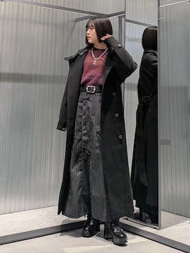 「アイテム（ノーカラーコート）」を使った、natsuki_s2さん（レディース・153cm・10代）の秋コーディネート