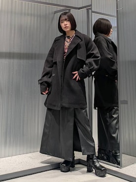 「アイテム（トレンチコート）」を使った、natsuki_s2さん（レディース・153cm）の冬コーディネート