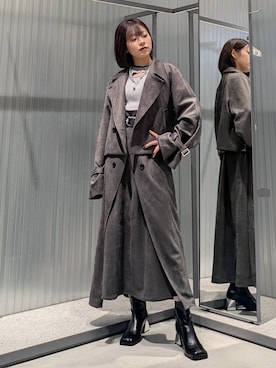 「アイテム（トレンチコート）」を使った、natsuki_s2さん（レディース・153cm・10代）の秋コーディネート