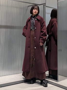 「アイテム（ステンカラーコート）」を使った、natsuki_s2さん（レディース・153cm・20代）の秋コーディネート