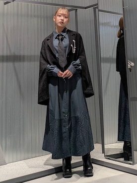 「アイテム（ブローチ/コサージュ）」を使った、natsuki_s2さん（レディース・153cm）の秋コーディネート