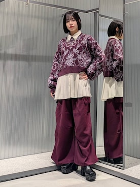 「アイテム（ブローチ/コサージュ）」を使った、natsuki_s2さん（レディース・153cm）の秋コーディネート