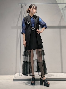 「アイテム（ワンピース/ドレス）」を使った、natsuki_s2さん（レディース・153cm・10代）の夏コーディネート
