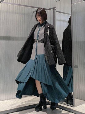 「デート/ロマンティック」｜「アイテム（ジャケット/アウター）」を使った、natsuki_s2さん（レディース・153cm）の冬コーディネート