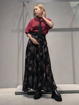 「HARE（ハレ）のネクタイネックレス(HARE)（ネクタイ）」を使った、natsuki_s2さん（レディース・153cm・10代）の夏コーディネート